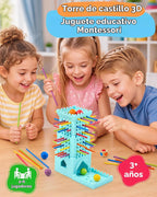 Juego de bola de caída, juego de mesa Montessori para niños de 4 a 6 años, juguete educativo preescolar para 3, 4, 5, 6 años, juego de palos de madera, juguete de habilidades motoras finas, juego de