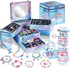 FUNSENLY Kit de 2000 piezas de abalorios para hacer pulseras para niñas, kit de fabricación de joyas para niñas de 4-6, 8-12, artes y manualidades, juguetes para niñas de 4 a 8 y 8 a 12 años