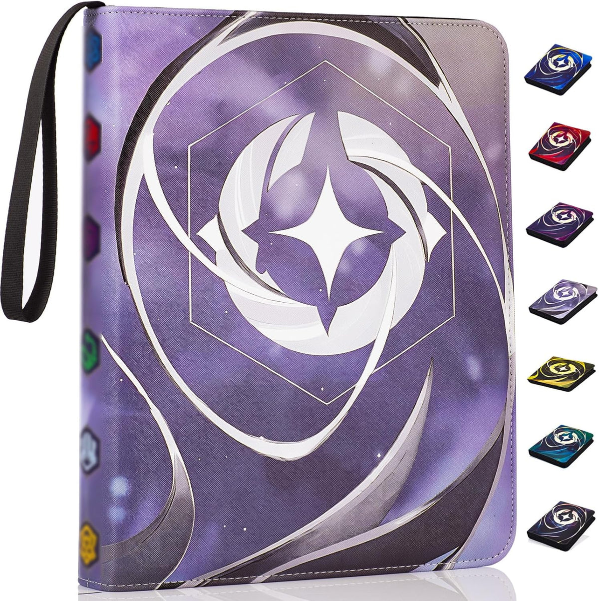 Carpeta con cremallera de alta calidad de 990 bolsillos compatible con tarjetas Lorcana, álbum de tarjetas coleccionables con 3 anillos para tarjetas TCG, otras tarjetas de juego, color gris