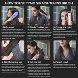 TYMO Ring - Cepillo alisador de cabello con peine integrado, calent...