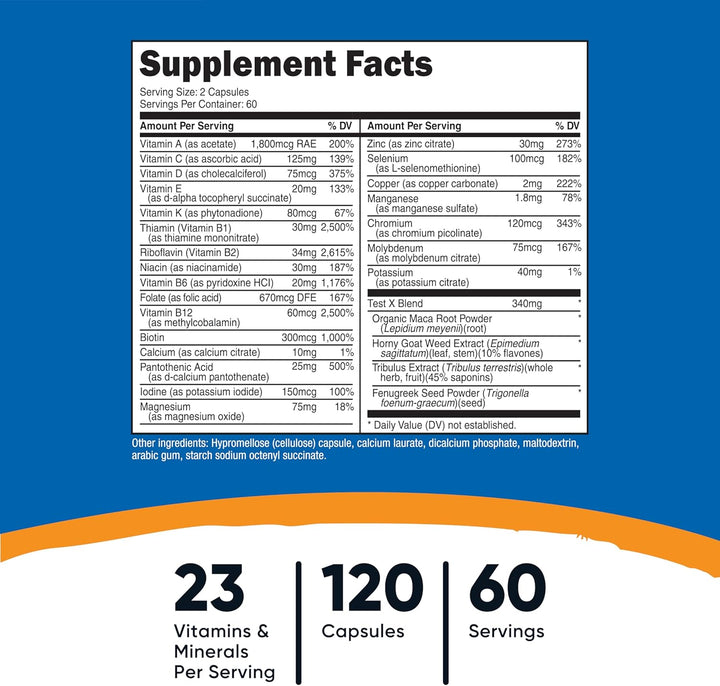 Nutricost Multivitamínico para Hombres 120 Cápsulas (3 Botellas) -...