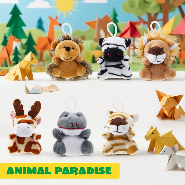 JOYIN 24 piezas de mini juguetes de peluche de animales de safari (...