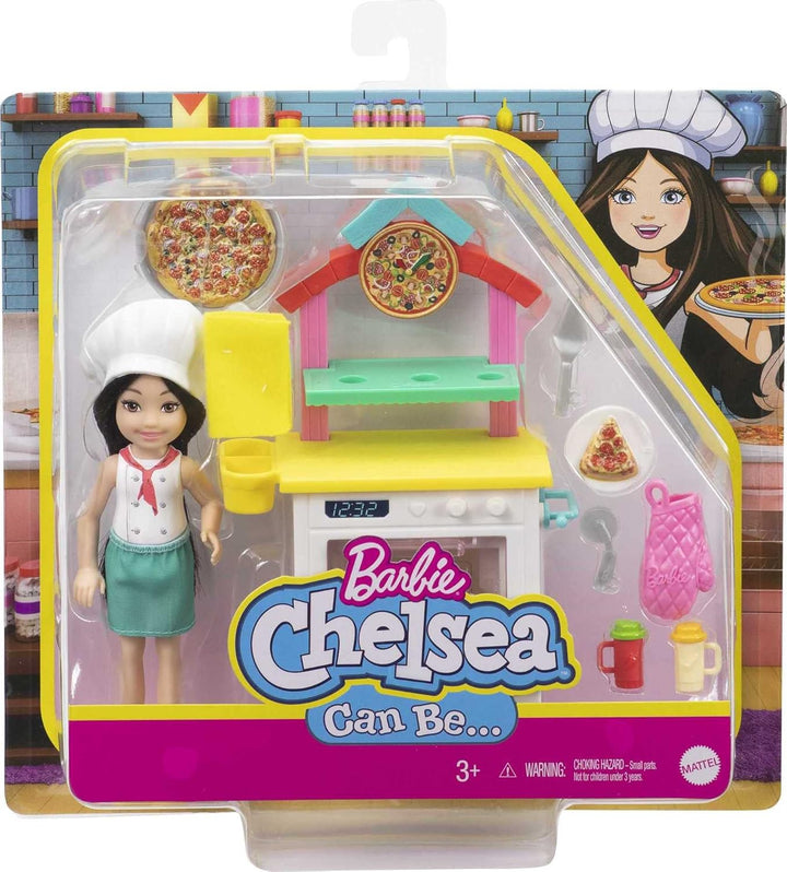 Barbie Chelsea Can Be Doll &amp; Playset, muñeca pequeña de chef de...