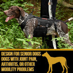 OneTigris Arnés de elevación para perros grandes, soporte de cadera para perros, elevador de cuerpo completo con asas Invictus Chaleco multifuncional de asistencia para movilidad para patas traseras