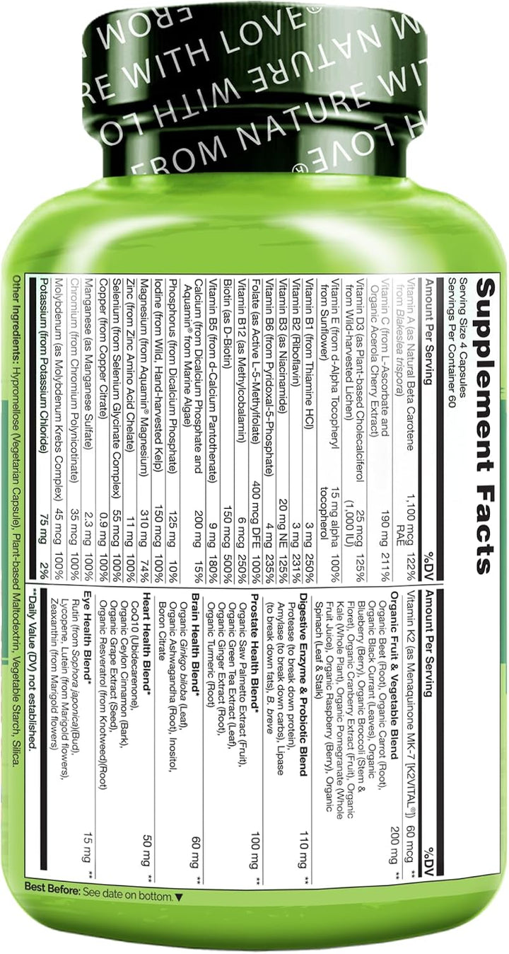 NATURELO Multivitamínico de Alimentos Integrales para Hombres de 50...