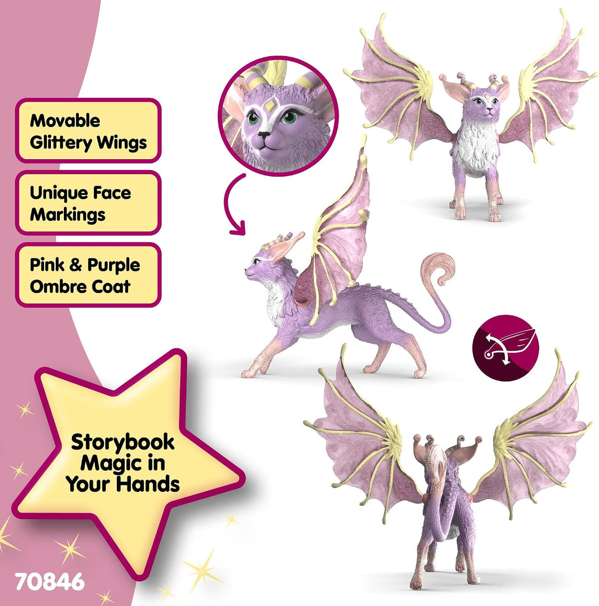 Schleich Bayala - Figura de juguete de dragón de gato - Niños a partir de 5