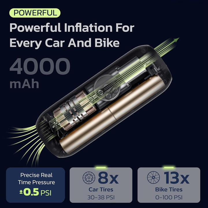 Woowind LP1 Compresor de aire portátil para bicicleta, inflador de...