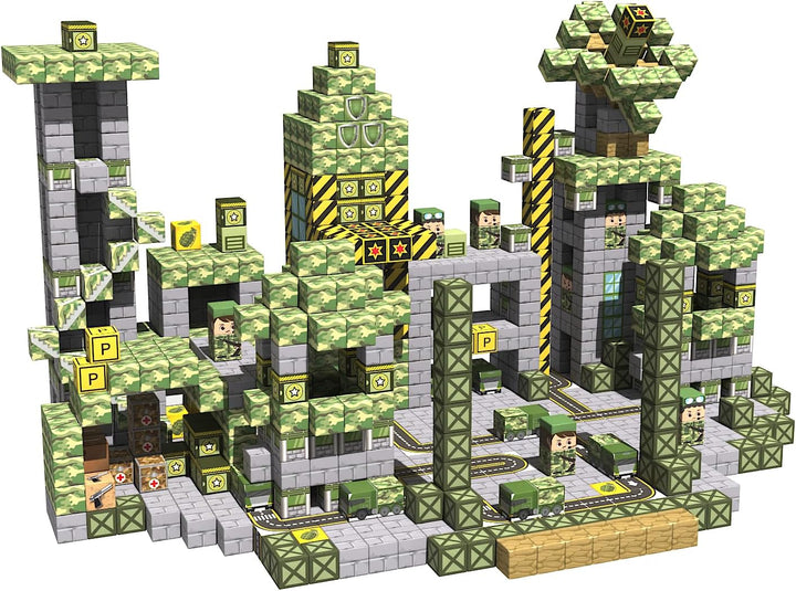 100 piezas de bloques magnéticos - Bloques de construcción magnétic...