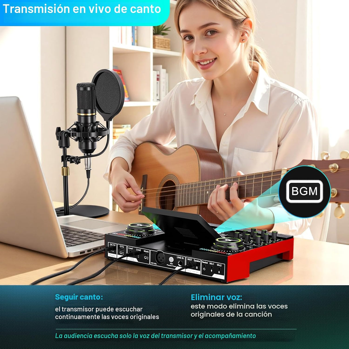 TENLAMP Paquete de equipos de podcast G10 Creator con micrófono