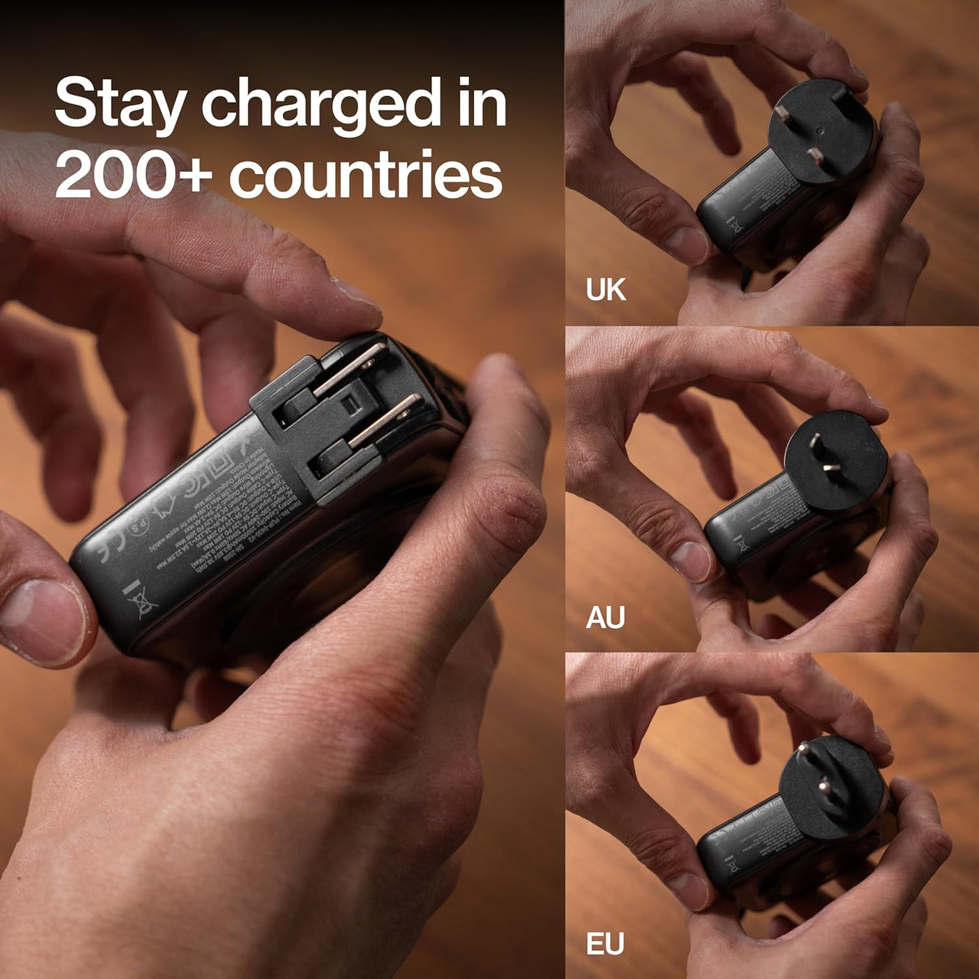 Statik SmartCharge (Gen 2) - Cargador de viaje 5 en 1, enchufe de p...