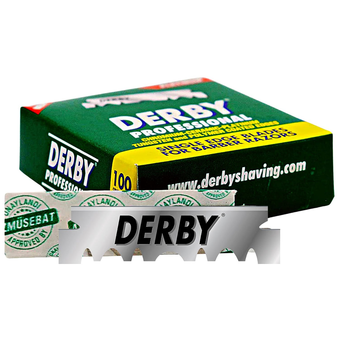 1000 Derby - Cuchillas de afeitar profesionales de un solo filo par...