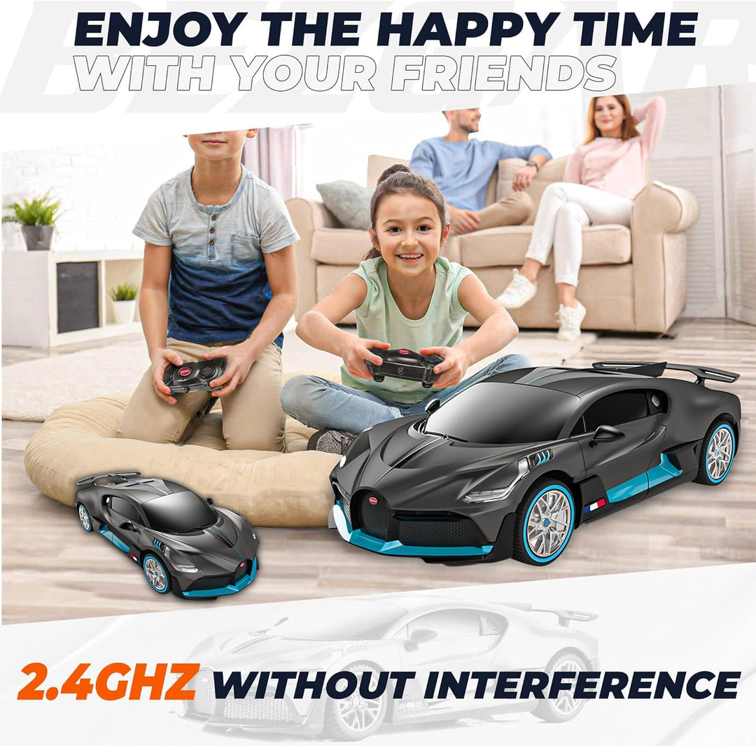 BEZGAR Auto de control remoto Bugatti para niños - 1:24 Autos RC Bu...