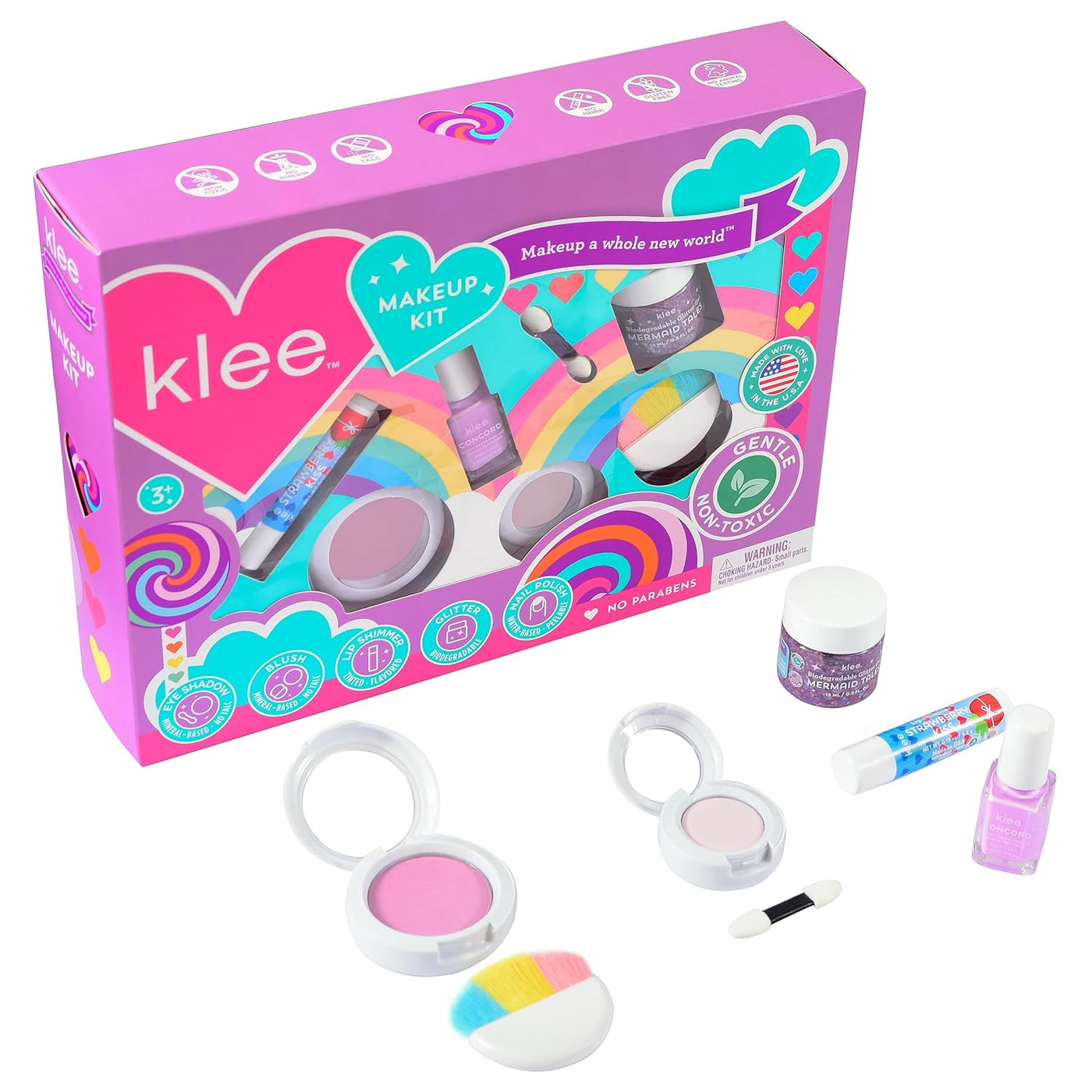 Klee Naturals Kit de maquillaje de lujo. Apto para niños y no tóxic...