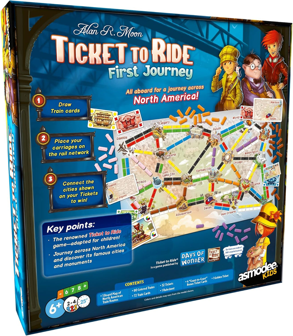 Ticket to Ride: Juego de mesa First Journey para niños y familias