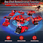 Coche teledirigido de araña con luz de policía, transformando coches RC