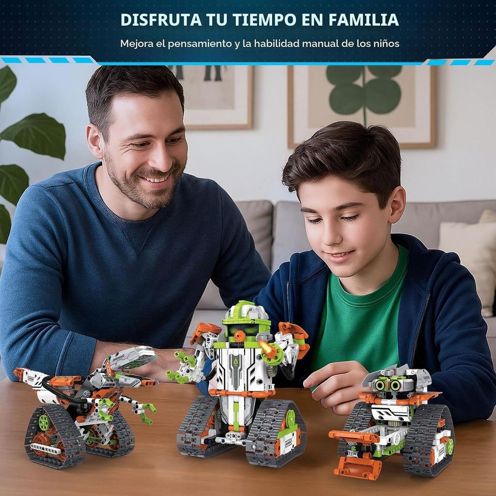 STEM Robot Kit de construcción con control remoto para niños de 8 a 12 años, juguetes técnicos robóticos de codificación, regalos de cumpleaños para niños, kit de ciencia 5 en 1, modelos