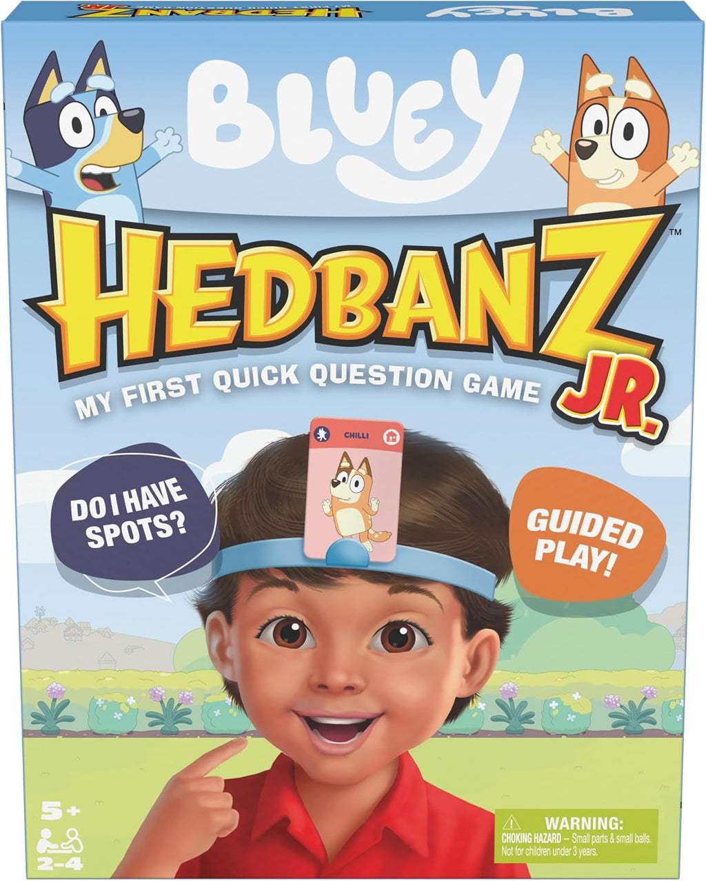 Spin Master Games Bluey Hedbanz Jr. Juego de mesa para familias