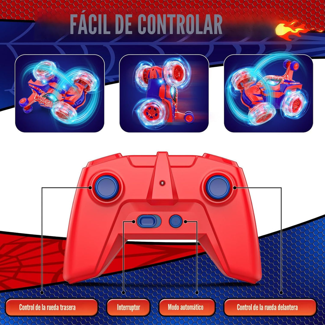 Mafbeanl Coche de acrobacias a control remoto RC, rotación de 360°...