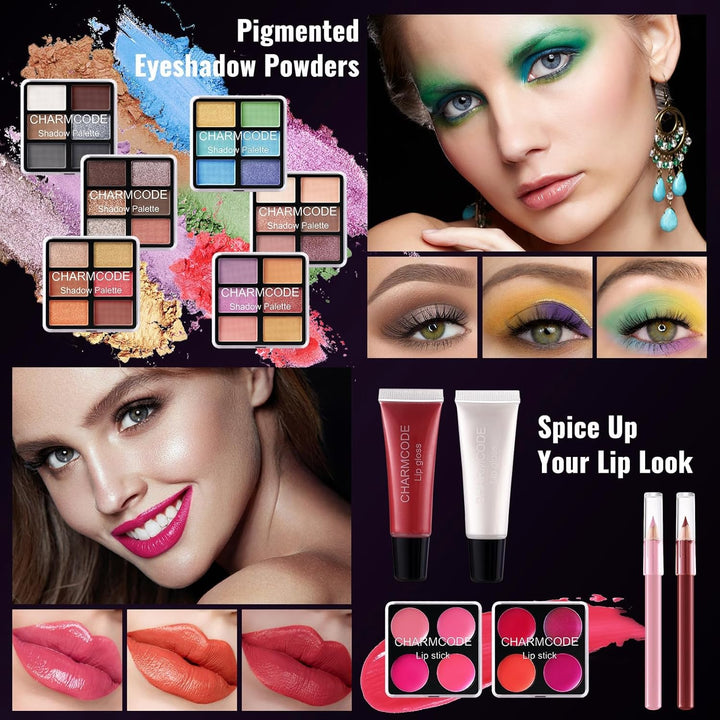 Kit completo de maquillaje para adolescentes y mujeres, estuche de...