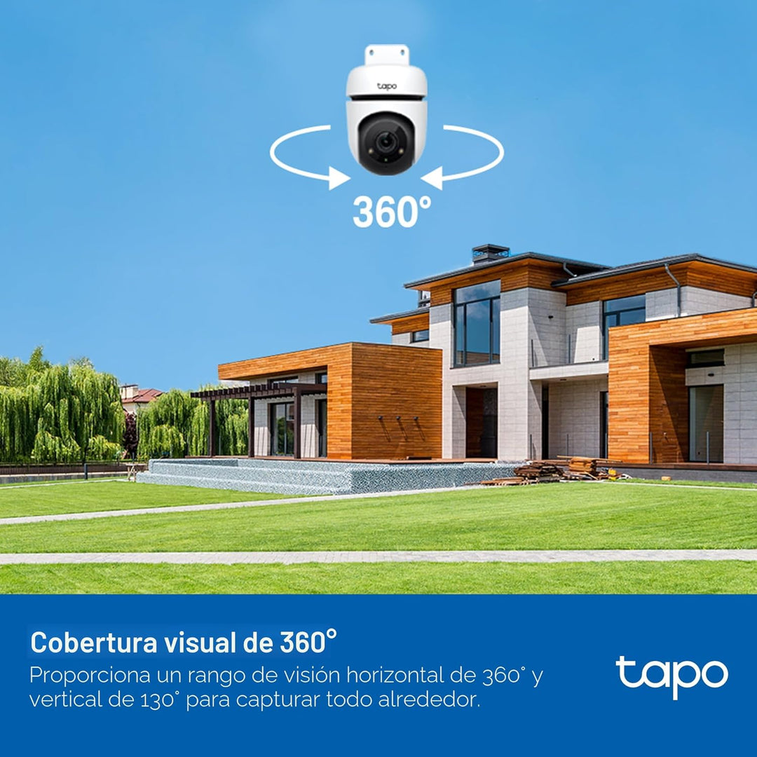 Tapo Cámara Wi-Fi de seguridad con cable 1080P para exteriores, vis...