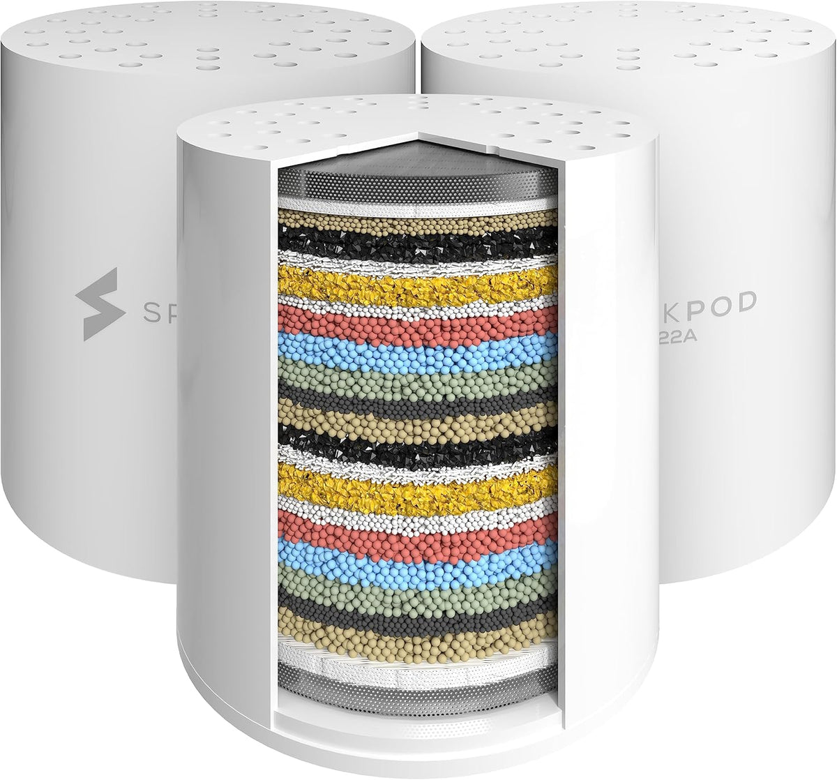 SparkPod Filtro de ducha de repuesto para cabezal de ducha filtrado, agua