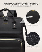 Mochila para laptop LOVEVOOK para mujer, Negro, 15,6 pulg., Tradicional