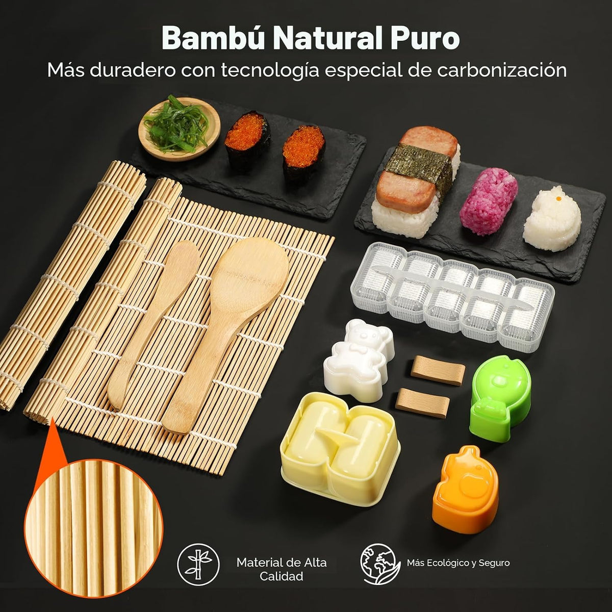 Delamu Sushi Making Kit 27 en 1 [Padre-Hijo] Sushi Kit