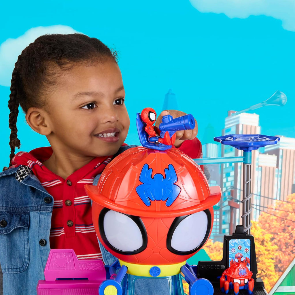 Marvel Spidey y sus increíbles amigos Rescue-Webs Web-Quarters Playset