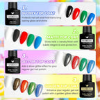 VANREESA Juego de 24 esmaltes de uñas de gel, colores de moda, Dulces
