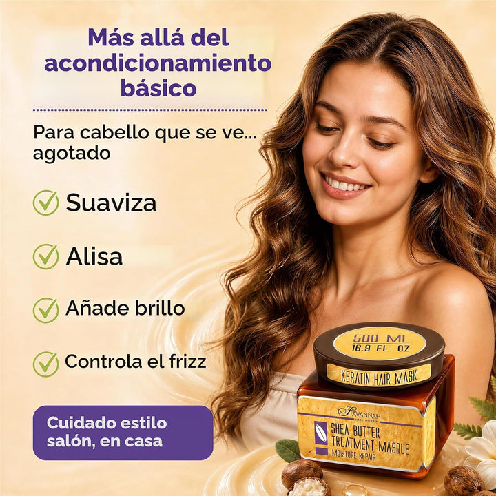 Savannah - Máscara de tratamiento de cabello para cabello seco y da...