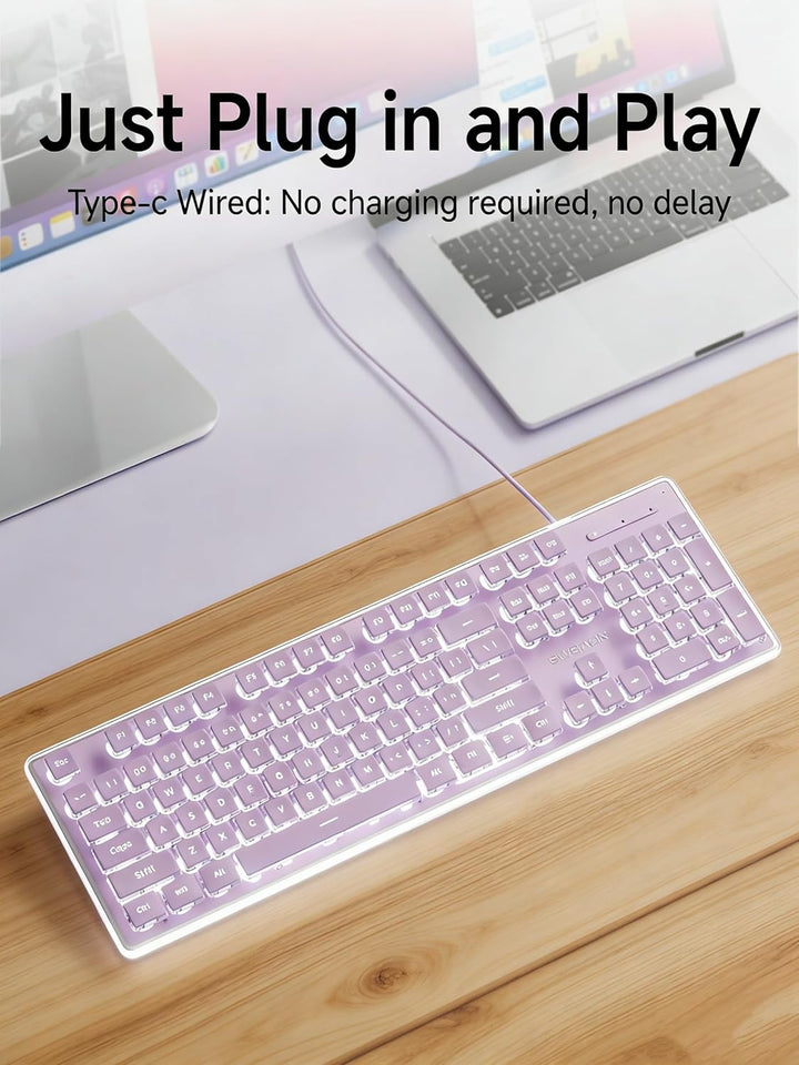 SEUNKWANG EWEADN GX710S Teclados retroiluminados para computadora,...