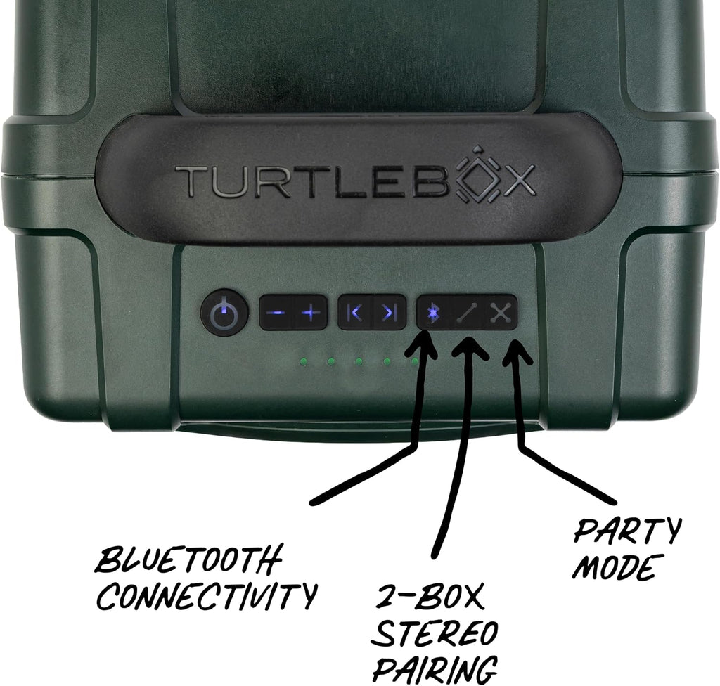 Turtlebox Cub - Altavoz Bluetooth para exteriores, color verde