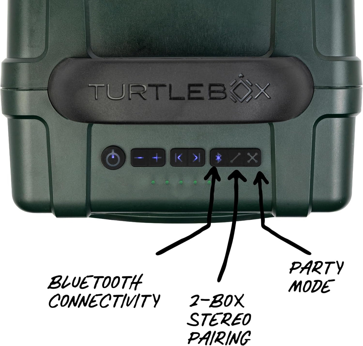 Turtlebox Cub - Altavoz Bluetooth para exteriores, color verde