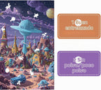 Rompecabezas de Alien Planet para adultos de 1000 piezas, rompecabezas con forma desafiante para la mente para la noche de juegos en familia y amigos, Tamaño 26.6 x 19.2, mundo de monstruos