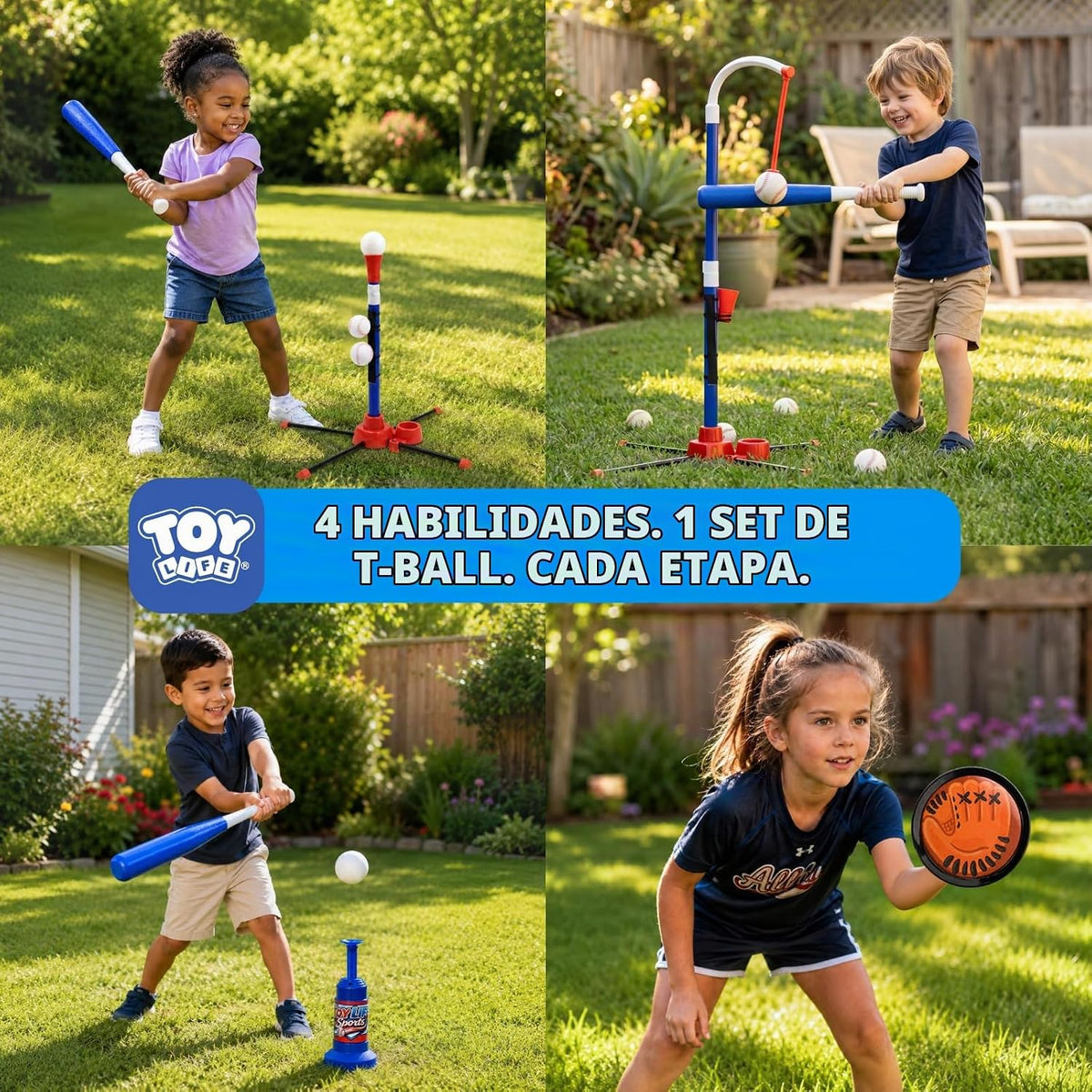 TOY Life Juego de bolas 4 en 1 para niños pequeños de 3 a 5 años con