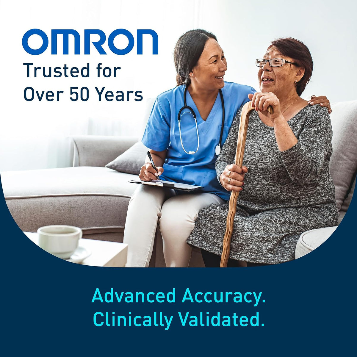 OMRON Monitor de presión arterial de hierro y brazalete de presión arterial