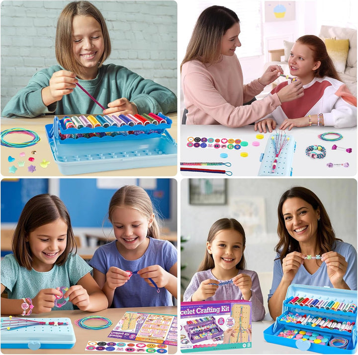 Kit de fabricación de pulseras de la amistad con caja de almacenami...