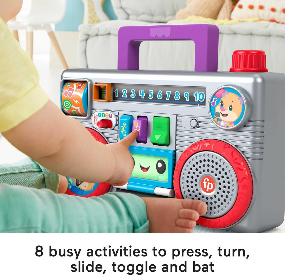 Fisher-Price Juguete para bebé Laugh & Learn Busy Boombox