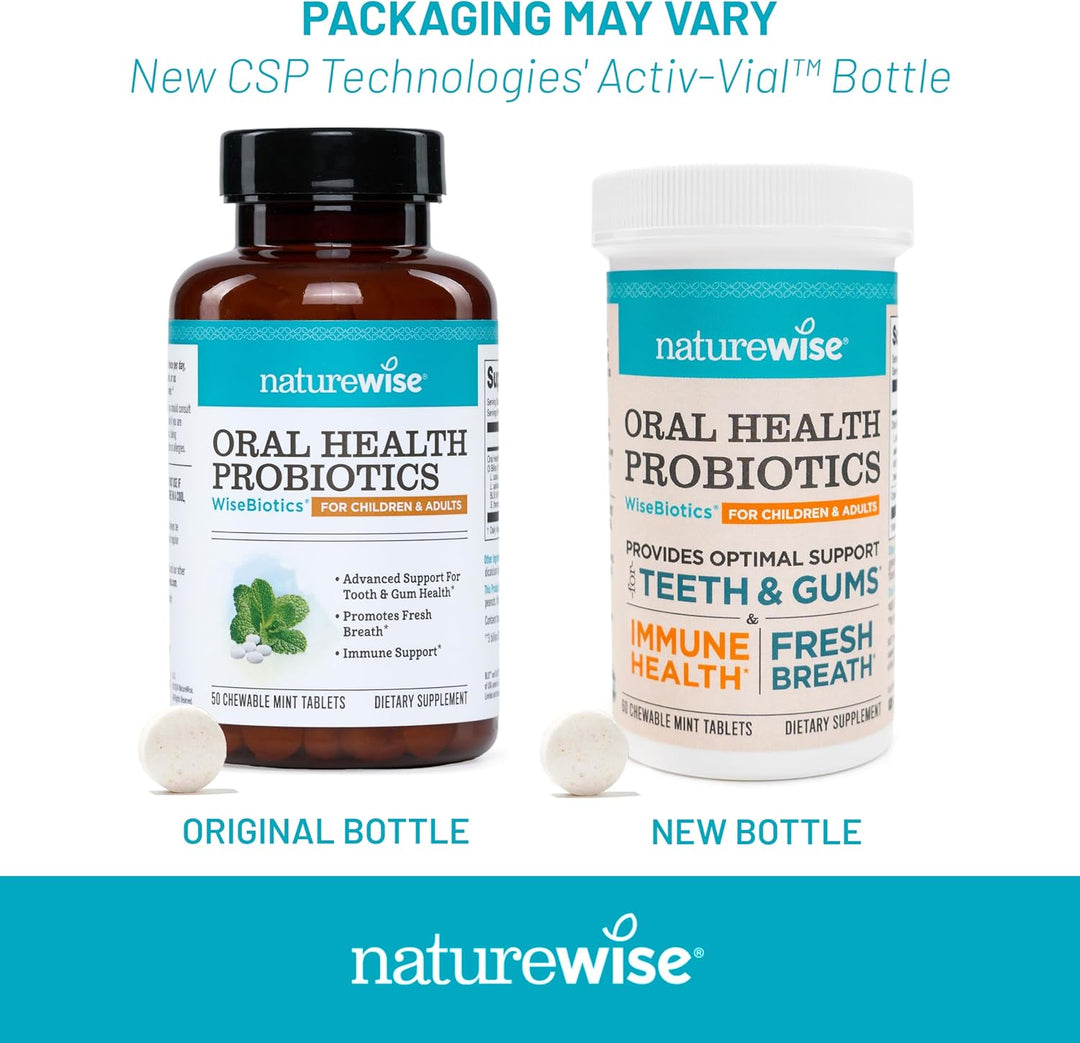NatureWise Probióticos orales para boca, mal aliento masticables, s...