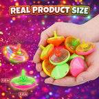 valor de combo 100 Pcs de trompos giratorios con luz LED intermitente hasta novedad juguetes recuerdos de fiesta