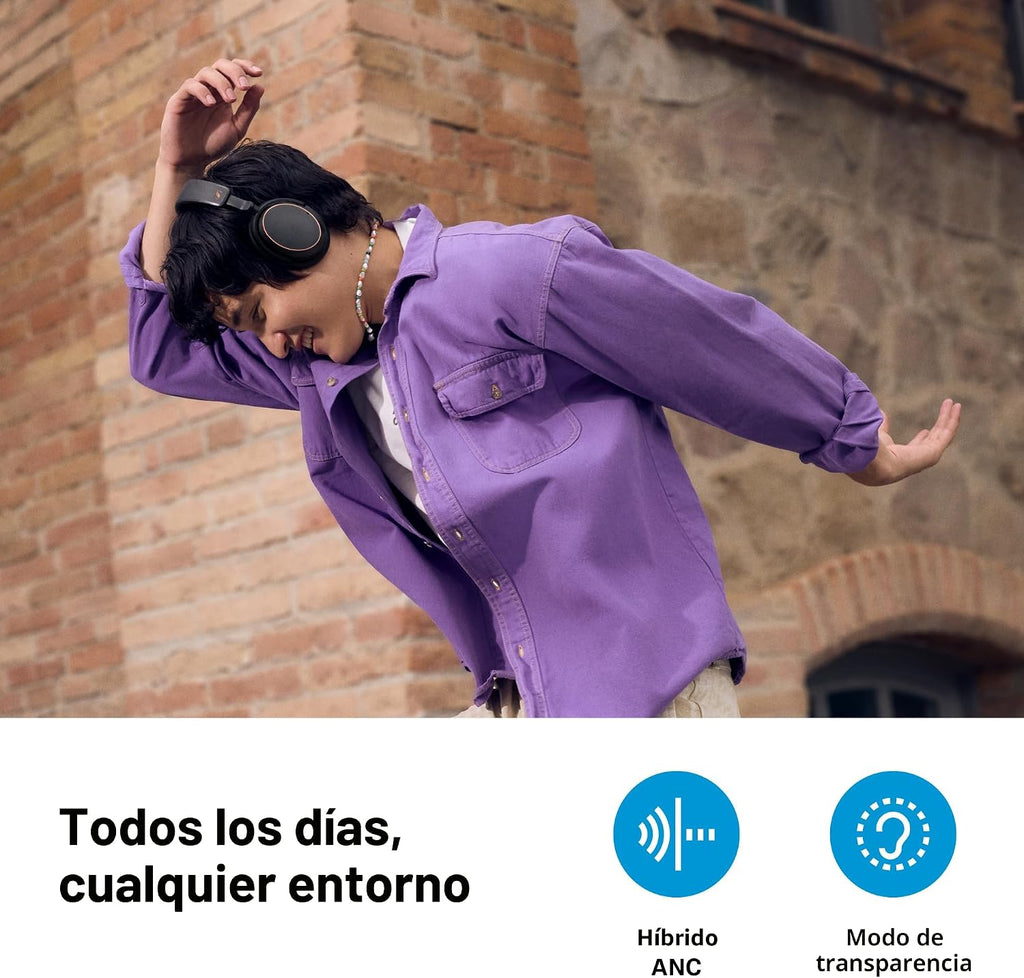 Sennehiser ACCENTUM - Auriculares inalámbricos, ANC, batería de 50 horas, adaptador BTD 600