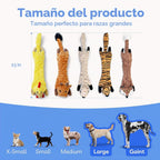 Paquete de 5 juguetes chirriantes para perros, juguetes de peluche de burbujas para dentición para cachorros, juguetes para perros, animales arrugados sin relleno, juguetes para perros