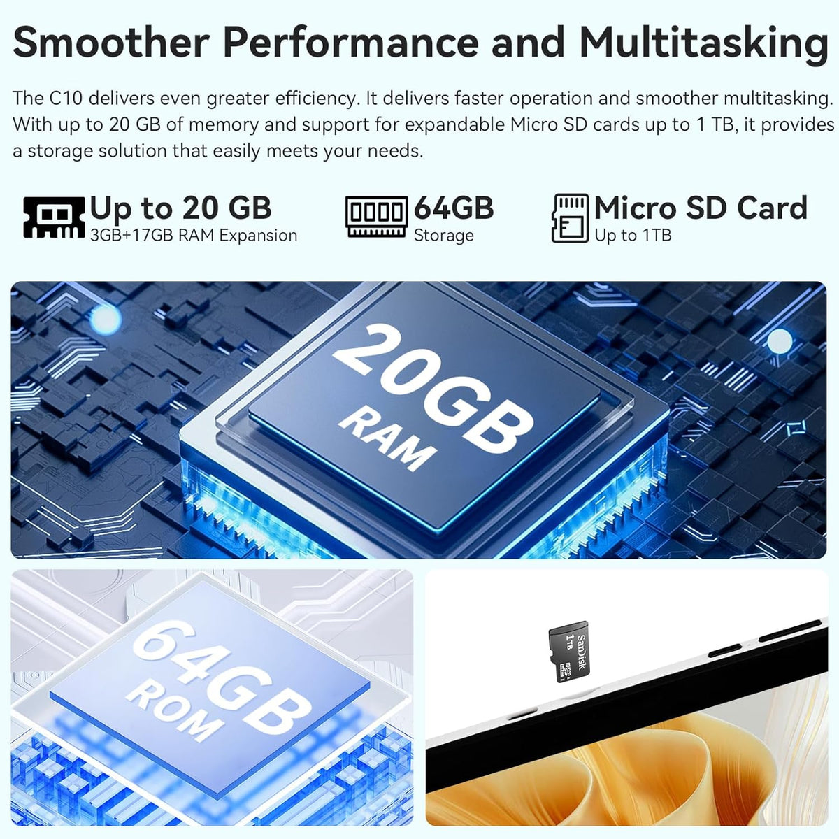 Evermyth Tableta, tableta Android de 10 pulgadas con Ocata Core, 8G...