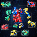 Juego de juguetes de robot transformador de dinosaurios 6 en 1 Eohemeral
