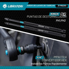 LIBRATON Juego de Destornilladores de Tuerca Magnéticos 31 Piezas, Juego de Puntas para Taladro de Impacto 1/4"