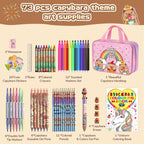 DreamyCandy - Kit de dibujo Capybara de 73 piezas para niños de 4 a 8 años