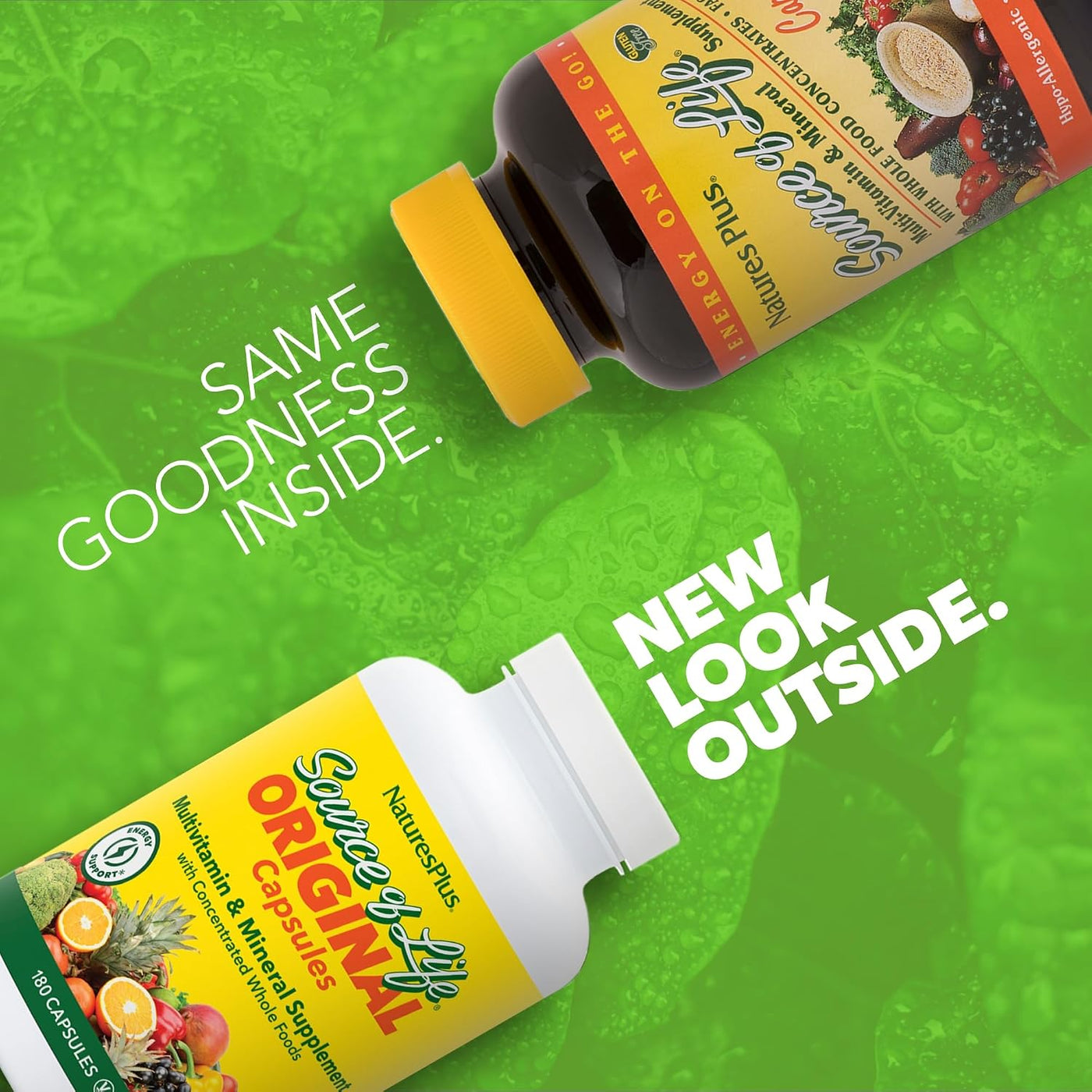 NaturesPlus Source of Life - 180 cápsulas - Suplemento multivitamín...