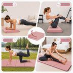 READAEER Esterilla de yoga plegable para viajes con bolsa de transporte, esterilla de yoga de 6 mm de grosor antideslizante de TPE para pilates, para 183 cm de largo x 61 cm de ancho x 0.61 cm de