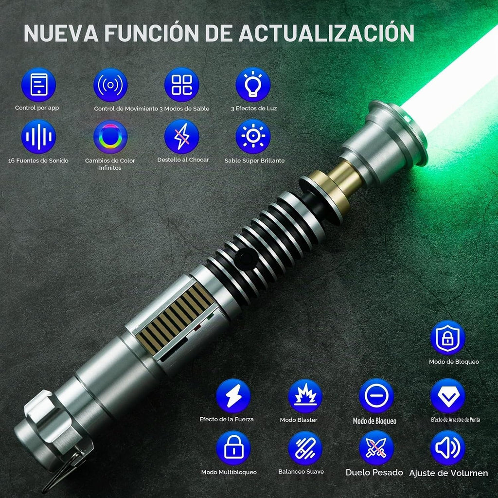 SaberLabs Lightsaber con Bluetooth App, Smooth Swing, Sound Fonts, Motion Control Light Saber para Adults, Cosplay