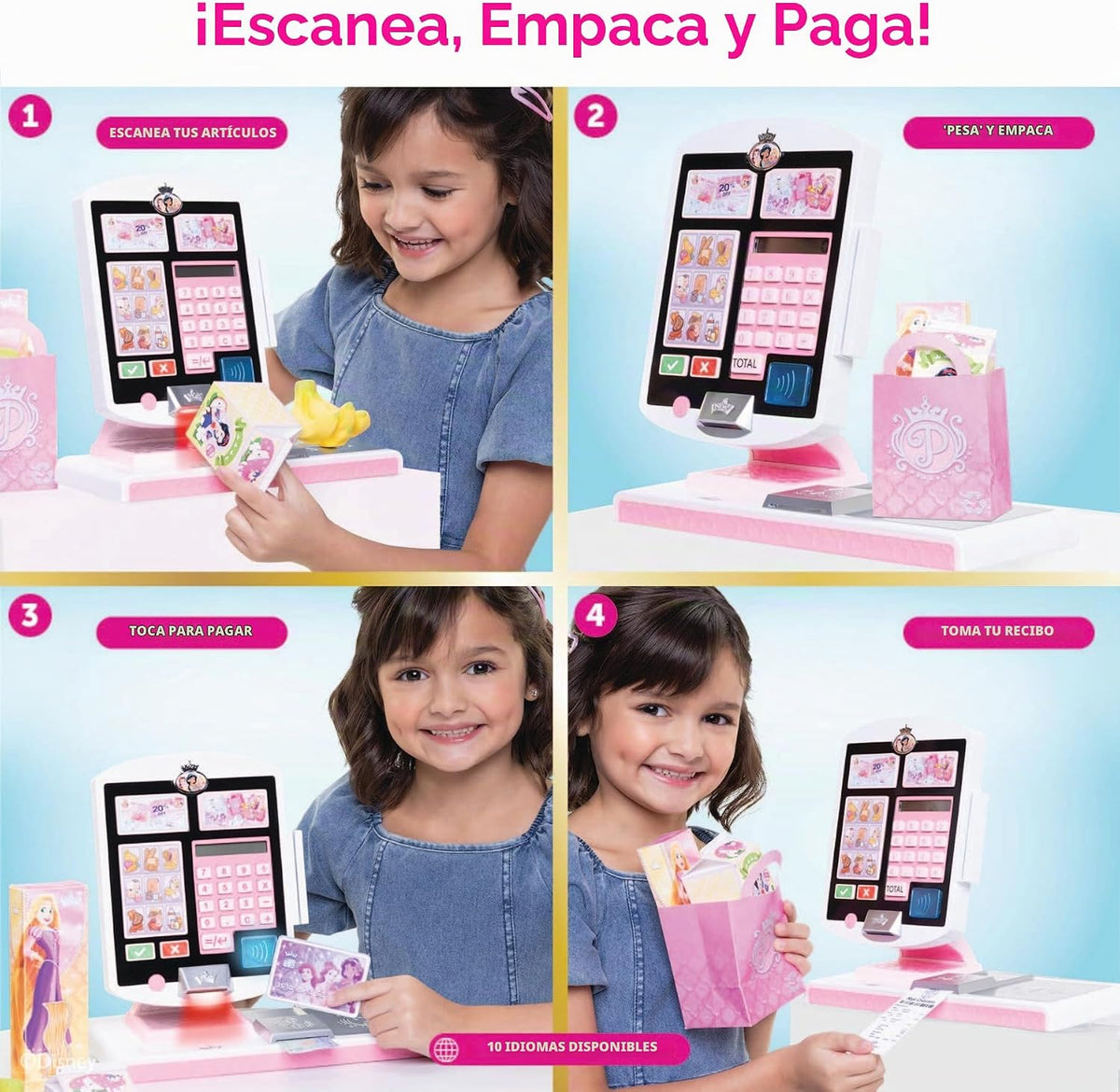 Disney Princess - Juego de registro de comestibles para niños (26 piezas)
